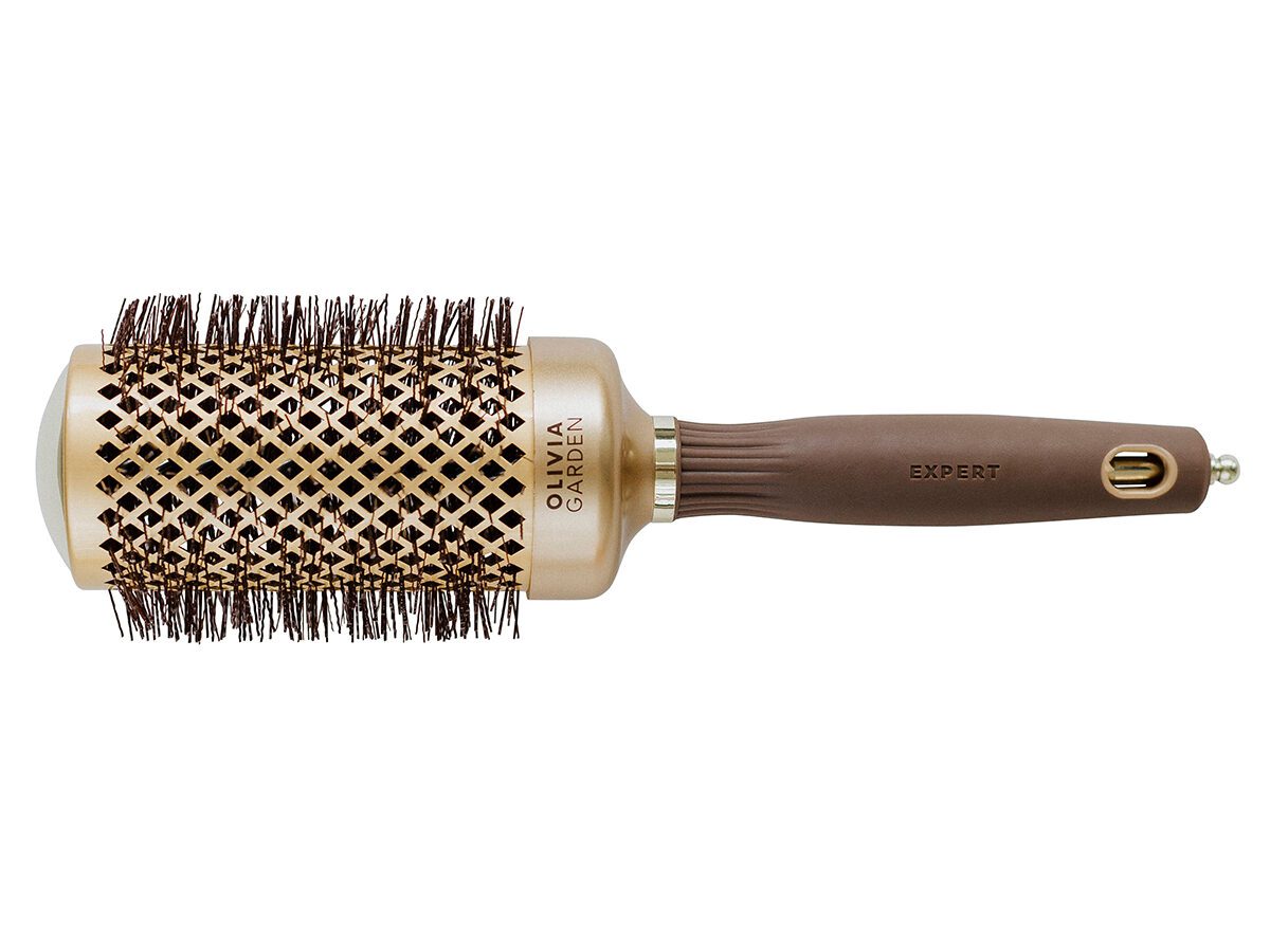 Термобрашинг для волос EXPERT BLOWOUT SHINE Wavy Bristles Gold&Brown 65 мм Коричневый (07343)